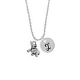 thumbnail image 2 of Delight Jewelry Silvertone Elephant Silvertone Script Initial Disc - I - Charm Necklace, 20"+3", 2 of 4