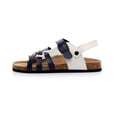 thumbnail image 2 of New Cross-straps PU Leather Sandals for Man Men's Summer Casual Rome Cork Flat Slippers with Metal Buckles, 2 of 7