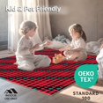 thumbnail image 4 of ODIKA 6'x9' Machine Washable Non-Slip Area Rug, Houndstooth with Classic Elegance High Traffic Rug, Red, 610511, 4 of 5