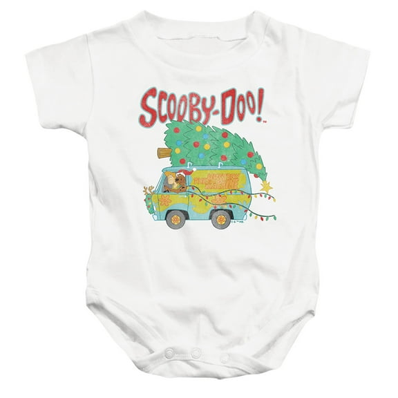 Scooby-Doo Mystery Machine Christmas Tree Unisex Infant Snap Suit for Baby (12 Months) White