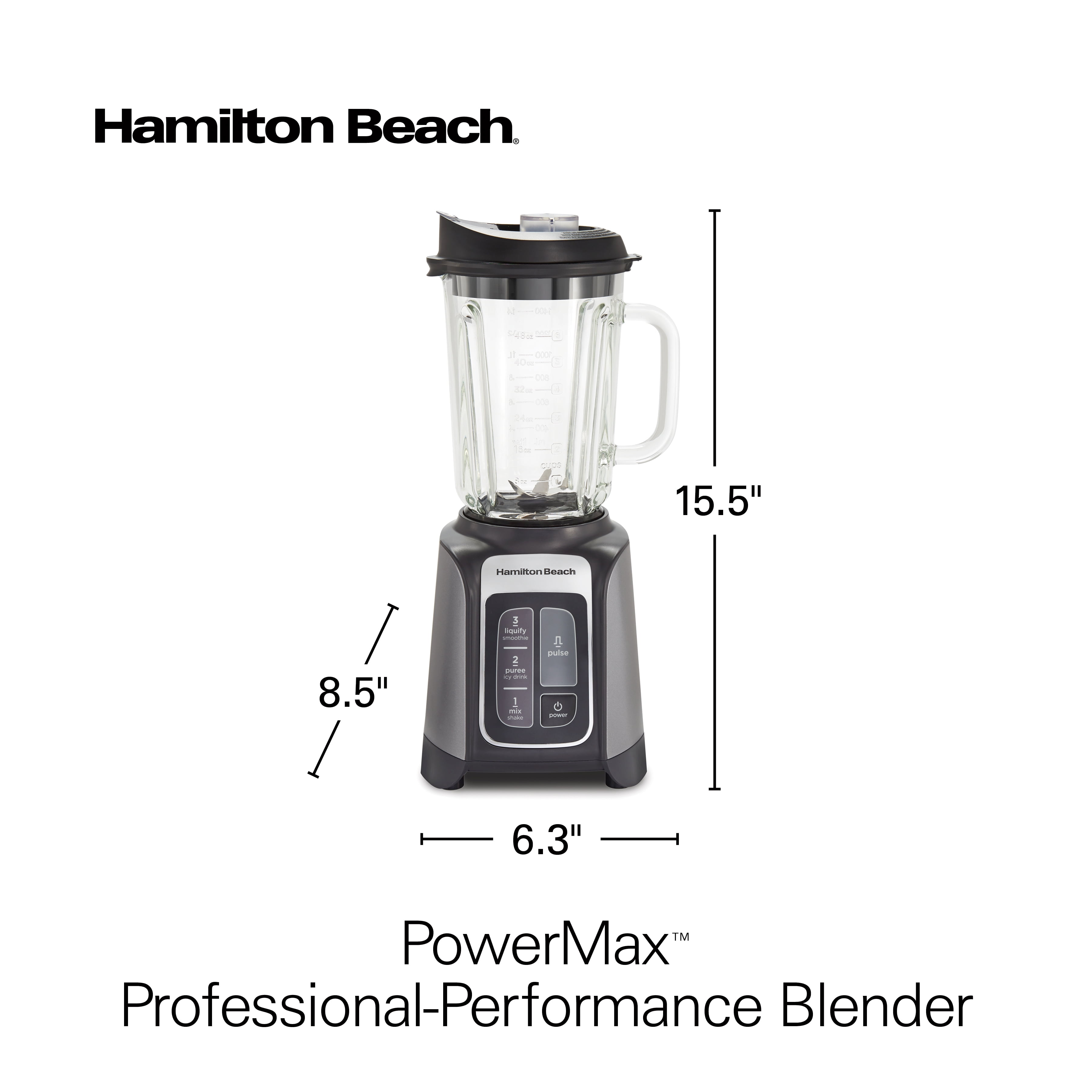 Hamilton Beach 58850 Professional 1800 Watts Peak Power Blender with  Programs 