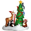 Gemmy Woodland Critters Decorating Christmas Tree Christmas Decor, 6' Tall