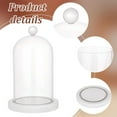 thumbnail image 4 of DIY Glass Dome with Base Cloche Cloche Bell Jar Display Dome Case Glass Decoration Bottles for Plants Flower Display Clay Succulents Storage Home Party Favor Decoration 3.5x7 inch DIY, 4 of 6