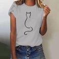 thumbnail image 1 of YLHFASHION Hauts pour Femmes Mode Manches 3/4 Col Rond Chemises Décontractées Tendance Blouses Imprimées Plissées devant t-Shirts jusqu'à 50 % de Rabais T-shirt à Manches Courtes pour Femmes, 1 of 5