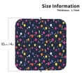 thumbnail image 2 of Honeii Colored Balloons print Leather Coaster Set of 4, ideal for safeguarding your furniture from drinks spills and effortless cleanup-Square, 2 of 6