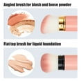 thumbnail image 3 of Unique Bargains 2 Pcs Makeup Brush Kit Travel Retractable Angled Makeup Brush Eye Defining Brush Highlight Brush Pink, 3 of 6
