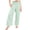Mint Green, variant on Palazzo Pants for Girls Gingham Striped Culottes Flowy High Elastic Waist Wide Leg Casual Pants with Pockets Wine 6-7 Years