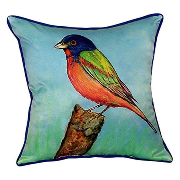 Painted Bunting Extra Large Zippered Pillow 22x22