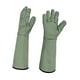 thumbnail image 2 of 2 piezas Guantes de trabajo Guantes profesionales de jardinería para trabajos de seguridad para granja de patio Verde, 2 of 8