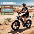 thumbnail image 3 of Pescroa E-Bikes for Adults, 750W Motor Electric Bike for Adults, 28MPH, 20" Fat Tire Electric Bike with 70-90 Miles, 7-Speed Electric Mountain Bike with APP Control, 3 of 10