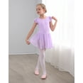thumbnail image 5 of Stelle Ballet Leotard Ruffle Sleeve with Chiffon Skirt Ballerina Dance Dress for Girls,Lavender,8-9 Years, 5 of 6