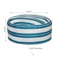 thumbnail image 3 of Maison Concepts Boston Outdoor Cabana Stripe Inflatable Pouf Teal (Teal) 21.65" X 21.65" X 9.84", 3 of 3