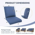 thumbnail image 7 of Unnifurnzi Outdoor Chair Cushions Set of 3-22 x 25 x 4 Inch High Density Sponge Patio Deep Seat Cushions Outdoor Furniture Cushions for Chair Sofa Couch-Blue, 7 of 7