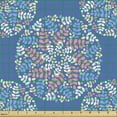 thumbnail image 2 of Floral Upholstery Fabric by the Yard, Blossoming Mandala Motifs in Flower Leaves and Branches, Decorative Fabric for DIY and Home Accents, Violet Blue Pink by Ambesonne, 2 of 5