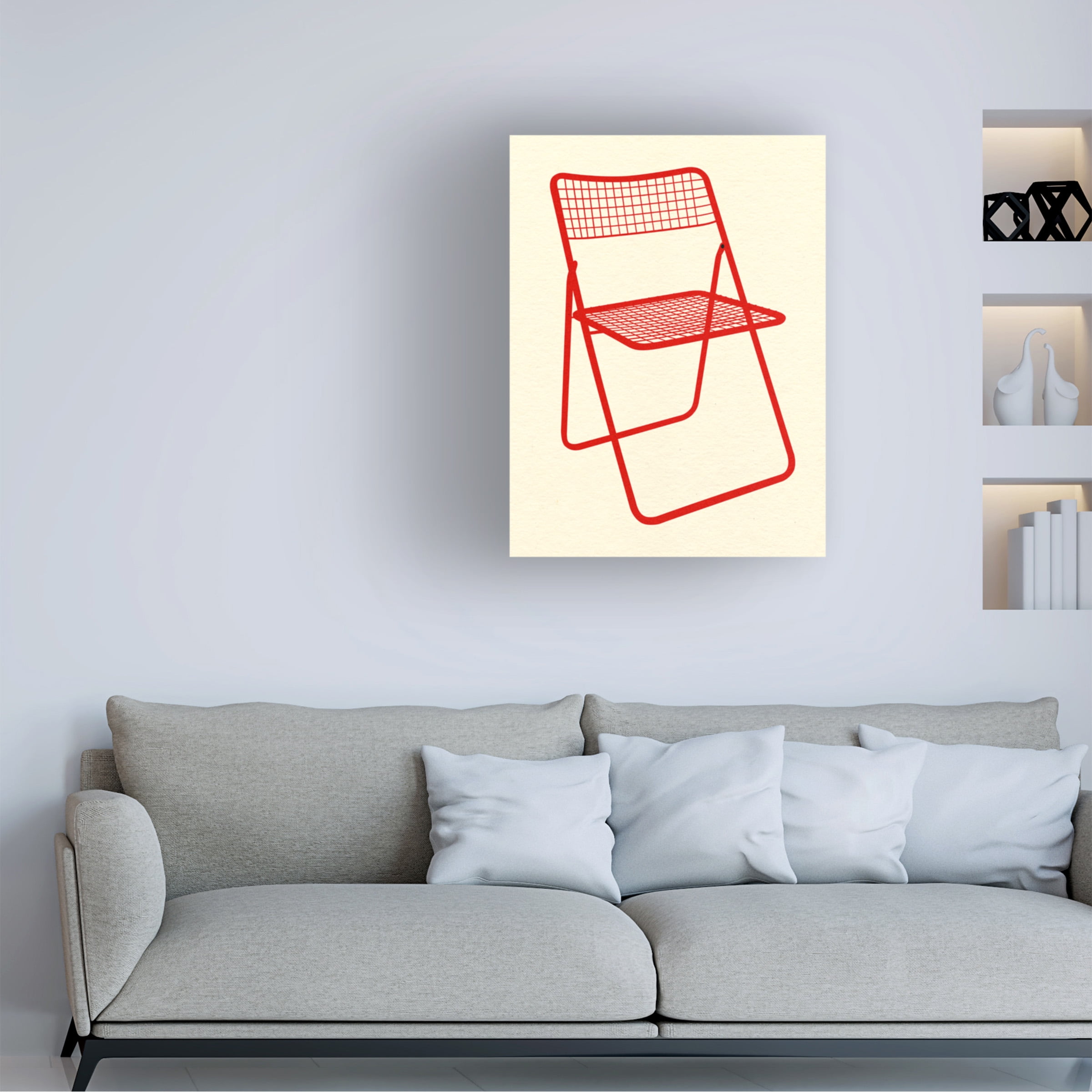 Rosi Feist 'Ted Net Chair Red' Canvas Art