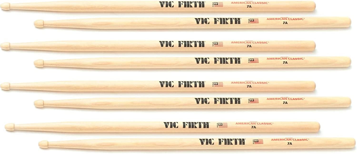 Vic Firth Buy 3 Pairs of 7A Drum Sticks, Get 1 Free