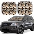 thumbnail image 1 of Vsdgher Retro Hydrangeas Print Car Windshield Sun Shade, Reflective Sunshade Window Sunshade Sun Visor Protector Fit for Cars,Trucks,SUVs-Large, 1 of 6