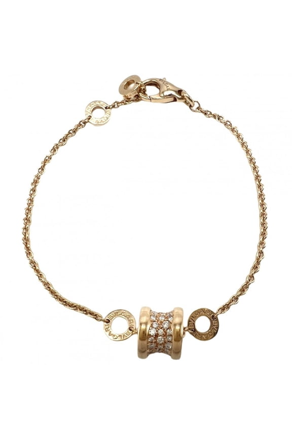 Pre-Owned Bvlgari Bulgari B-zero 1 Bracelet for Women, Adjustable, Au750 PG 18K Gold, Diamond,...