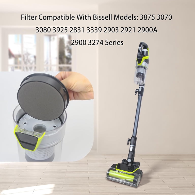 2 Sets Bissell Upright Vacuum Filters – Type 14 Foam Filters (Upper Tank & Pre-Motor) – EnviroCare
