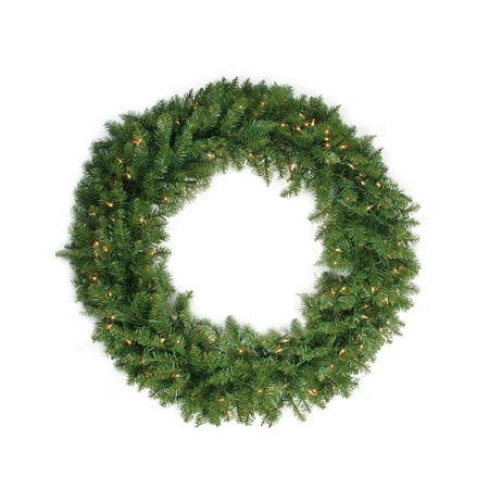 Alaskan Pine Wreath Clear Lights - 24
