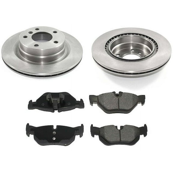 Rear Brake Pad and Rotor Kit - Compatible with 2007 - 2013 BMW 328i 3.0L 6-Cylinder 2008 2009 2010 2011 2012