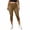 Khaki, variant on UVEASISHA Womens High Waist Capris Stretchy Denim Look Leggings Soft Comfort Summer Casual Tights with Slit Hem Black L