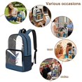 thumbnail image 5 of ZIATUBLES Clear Backpack 17 Inch, Heavy Duty Fabric & PVC Transparent Bookbag with Eagle Liberty Roses Print, Large Capacity See Through Backpack for Women Men School, 5 of 7
