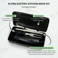 thumbnail image 4 of Elitra Home Professional Grade Electric Knife Set, Carving Knife Kit with Stainless Steel Serrated Blades, Carving Fork & Storage Case - For Meats, Bread, Turkey & More - Great for Thanksgiving & BBQ, 4 of 8