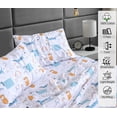 thumbnail image 4 of RUVANTI 100% Cotton Sheets – Queen Size Percale Bedding, Cooling & Breathable Floral Design, Durable with a Crisp, Soft & Comfortable Feel, 16" Deep Pocket, 4-Piece Set, Puppy Me, 4 of 7