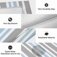 thumbnail image 6 of Blue Grey Stripes Outdoor Rug for Patio/Deck/Porch, Non-Slip Large Area Rug 3 x 5 Ft, Simple Striped Lines Minimalist Modern Indoor Outdoor Rugs Washable Area Rugs, Camping Rug Carpet Runner, 6 of 8