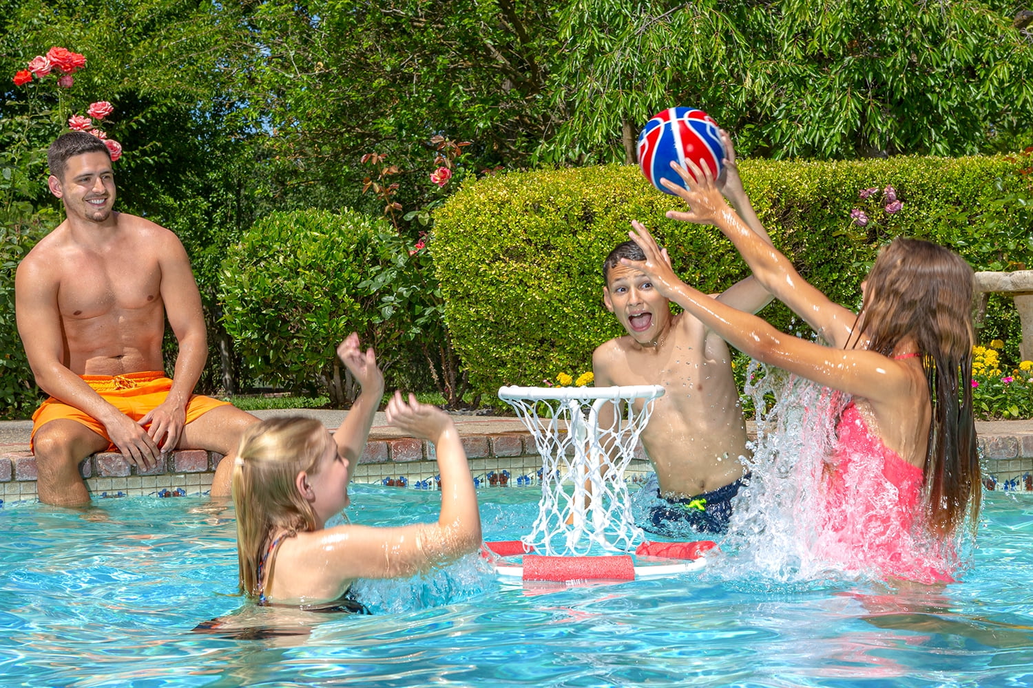 Poolmaster NBA Floating Water Basketball Game With Game Ball for In Ground and Above Ground Swimming Pools
