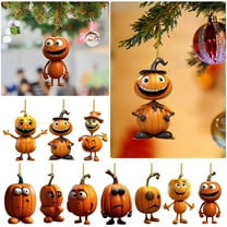 CASAFUN Cute Hanging Pumpkin Pendant Toy Doll for Car Window Halloween Tree Ornment, Gothic Halloween Decoration Fall Centerpiece Table Decorations Bulk Halloween Party Favors