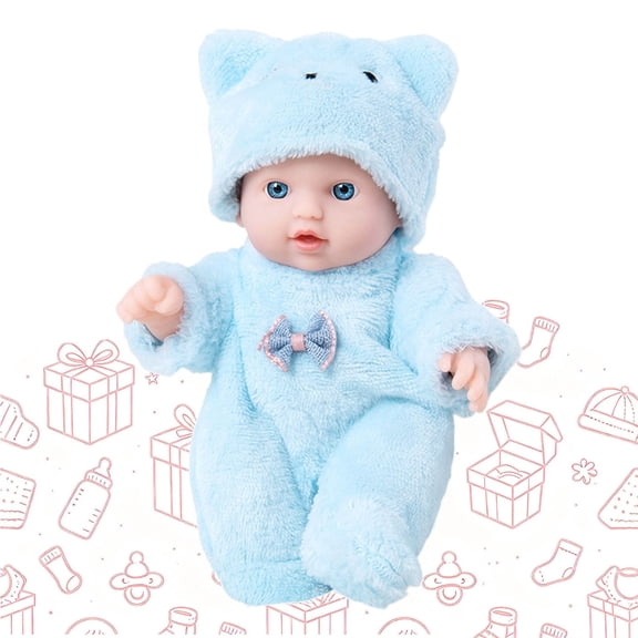 KOYPTL 10" Simulation Reborn Doll for Kids Toddlers 6-12-18 Months,Realistic Easter Bunny Bedtime Soothing Baby Doll,Soft Doll Gifts for Boys Girls 2 3 4 5 Years Old Pretend Play Christmas Birthday