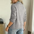 thumbnail image 5 of Women's Fashion Solid Color Collar Long Sleeve Button Pocket Jacket, Versatile Casual Blazer for Office and Outdoor Activities,Gray,XL, 5 of 6