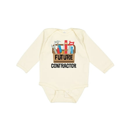 

Inktastic Construction Future Contractor Gift Baby Boy or Baby Girl Long Sleeve Bodysuit