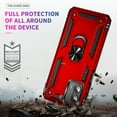 thumbnail image 5 of SaniMore Tri-layer Case for Motorola Moto G (2023), 360° Rotating Holder/Kickstand Rugged PC Back + TPU Bumper Magnetic Car Mount Anti-fingerprint Anti-fall Heavy Duty Protective Case, Red, 5 of 7