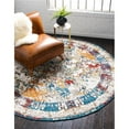 thumbnail image 1 of Unique Loom 3140383 8 x 8 Pi Vivaldi Rosso Tapis Rond&44; Couleur Multi, 1 of 1