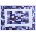 thumbnail image 1 of Ahgly Company Indoor Rectangle Abstract Blue Contemporary Area Rugs, 4' x 6', 1 of 4