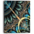 thumbnail image 2 of Large Blue Brown Fractal Floral Pattern - Floral Canvas Art Print, 2 of 3