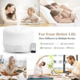 thumbnail image 2 of Aromatherapy Essential Oil Diffuser for Room: 500ml Oil Diffuser Colorful Aroma Air Humidifier with Adjustable Cool Mist Mode, Waterless Auto Off Ultrasonic Diffusers for Large Room Home Office(White), 2 of 8