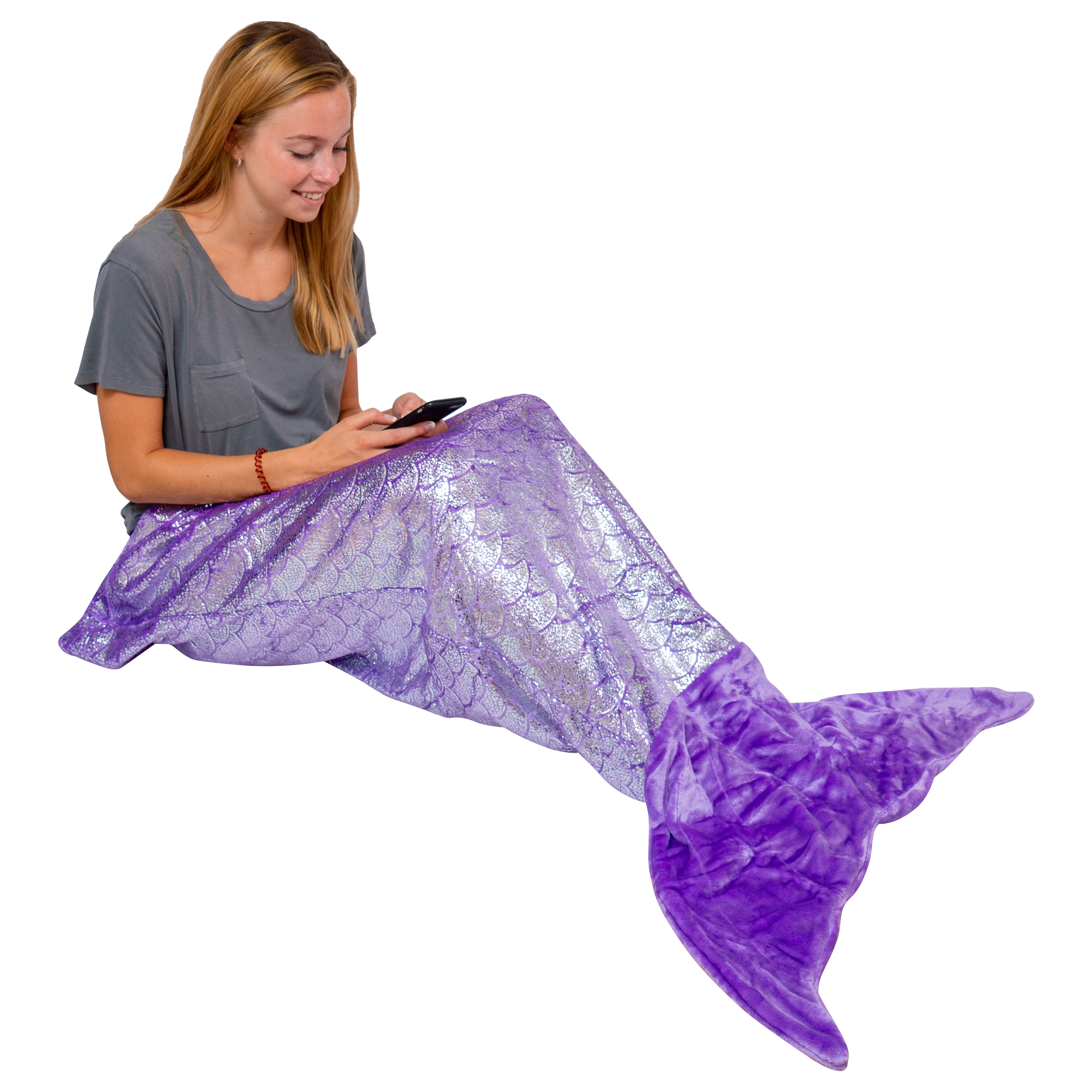 Pixiecrush Purple Mermaid Tail Blanket For Teenagers Adults Kids Thick Pixiecrush Purple Mermaid Tail Blanket For Teenagers Adults Kids Thick