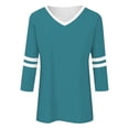 thumbnail image 4 of Tops for Women Trendy Girl Tee Shirts Women Athletic Long Sleeve Tops Ladies Long Sleeve Print Top Dress Blouse Active Ware U Neck Shirt plus Womens Tees Boy Work Womens Tech Tee Mint Green 2XL, 4 of 4