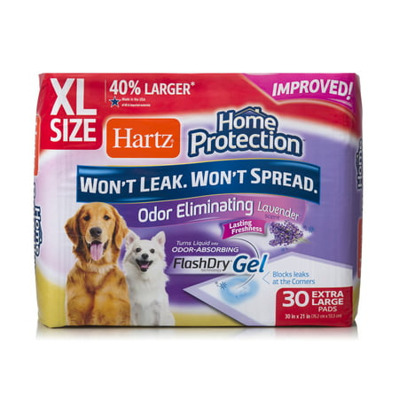 Hartz home protection odor-eliminating xl dog pads, 30 in x 21 in, 30 (Best Pee Pads For Older Dogs)