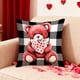 thumbnail image 1 of Eoozwa 3 Packs Valentine's Day Heart Plaid Pillow Cover Red Cushion Case Home Decor Sofa Throw Pillow Cover for Living Room Bedroom Romantic Gift, 1 of 6