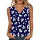 thumbnail image 1 of Mujeres sin mangas Tops verano no posicionado impreso rayas V-cuello capa base blusa casual, Mujeres V-cuello de verano Tops, 1 of 6
