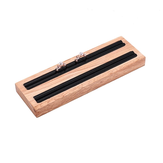 Manunclaims Jewelry Holder Simple And Stylish Essential Displaying Flannel 2 Slot Ring Showcase Organizer Tray for Jewelry Shop