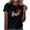 Black, variant on Fesfesfes Women Workout Tops Women T-Shirt Fashion Short Sleeve Round Neck Valentine's Day Printing Casual Blouse T-Shirt Tops Shirt Mesh Short Sleeve Tops for Women 4(S)