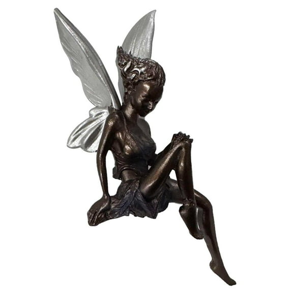 SharkTRUE Fairy Garden Ornaments, Flower Fairy Statue Decoration, Outdoor Sitting Fairy Tale Angel Sculpture for Landscaping Yard, Patio Garden