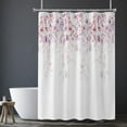 thumbnail image 4 of Light Pink Leaf Shower Curtain, Sage Shower Curtain,3D Printing Washable Waterproof Plant Floral Shower Curtains for Bathroom Decorative with 12 Hooks 72 x 72 Inches, 4 of 6