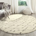 thumbnail image 2 of SAFAVIEH Casablanca Arturas Geometric Shag Runner Rug, Ivory/Brown, 2'3" x 8', 2 of 10